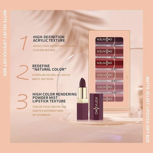 Lipstick set - 6 pcs in shining shade
