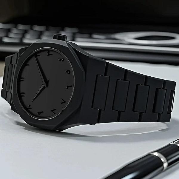 Arabic Aura Black Watch With Original