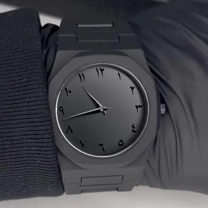 Arabic Aura Black Watch With Original