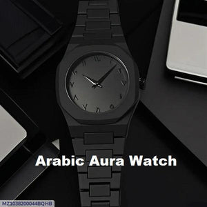 Arabic Aura Black Watch With Original