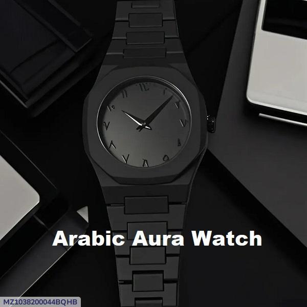 Arabic Aura Black Watch With Original